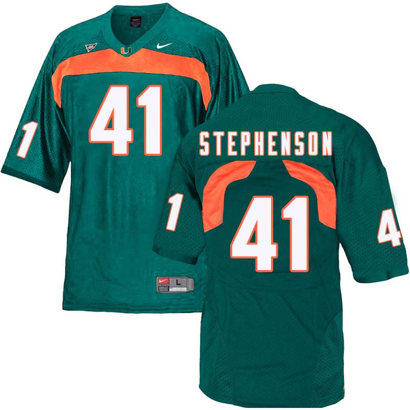 Nike Miami Hurricanes #41 Darian Stephenson College Football Jerseys Sale-Green